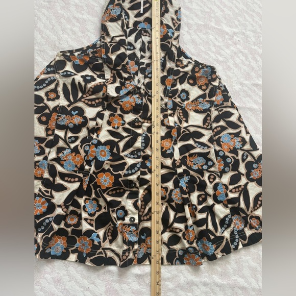 Free People Floral Halter Mini Dress - White, Black & Blue - Picture 8 of 12